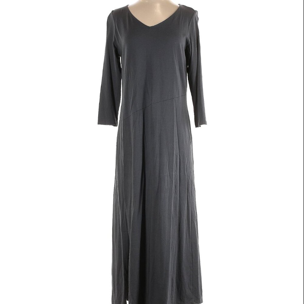 Size M - PURE JILL Women's Gray Long Stretch Maxi Dress